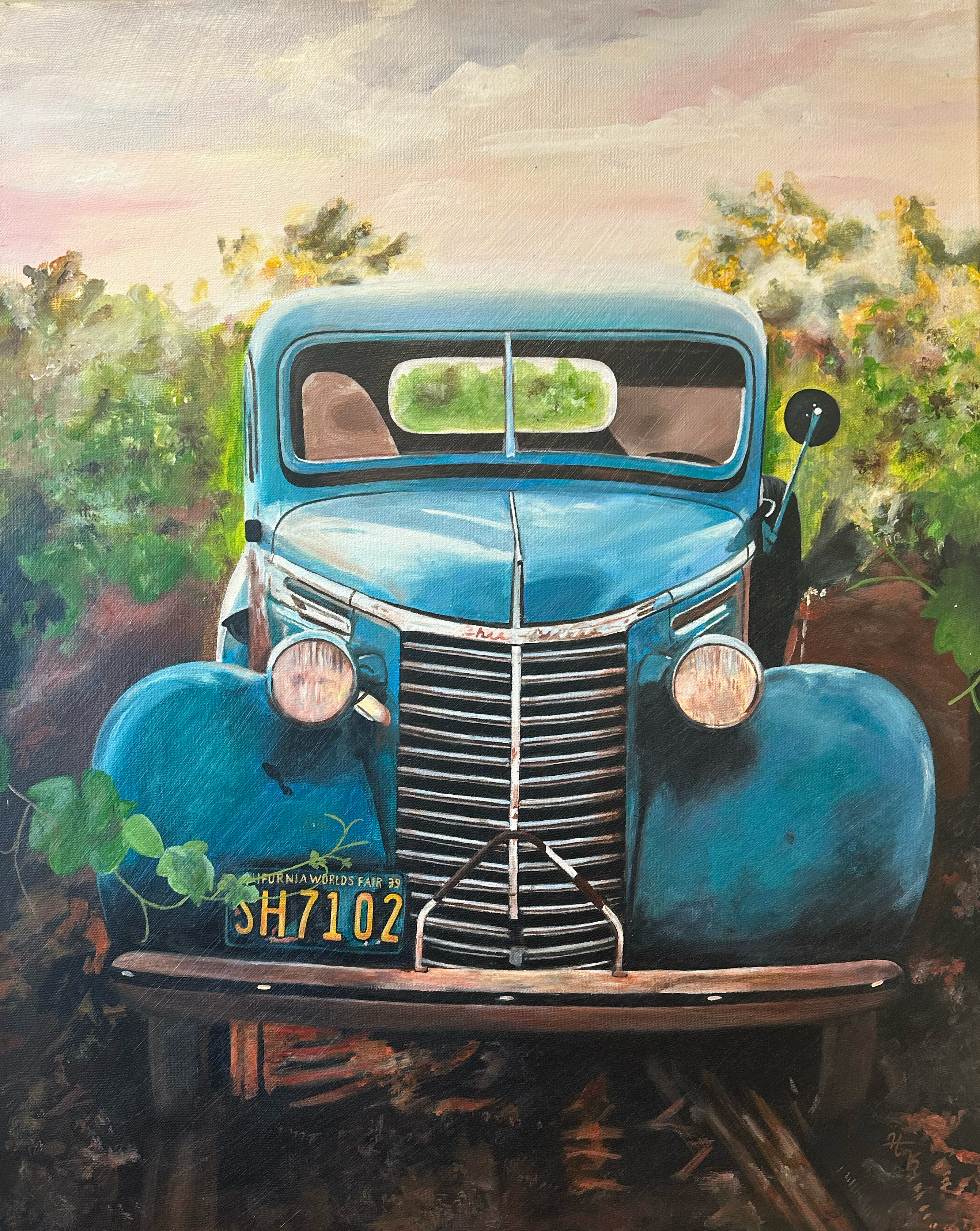 old truck painting